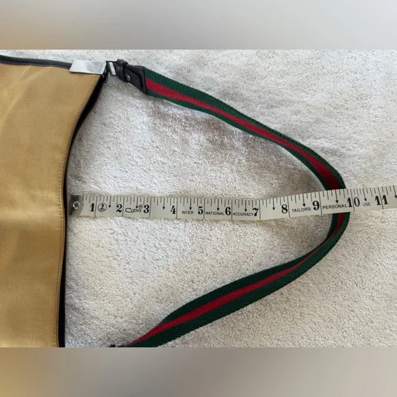 Gucci Vintage khaki brown canvas and leather trim web detail hobo. - Picture 15 of 15